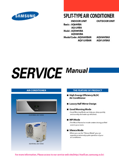 Samsung AQV09 12 VBAN Service Manual