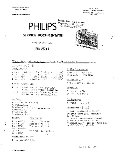 PHILIPS BX253-U Service Manual