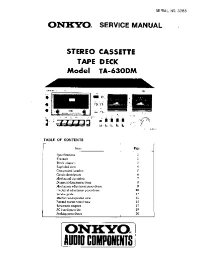 ONKYO TA-630-DM