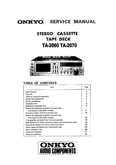 ONKYO TA-2070