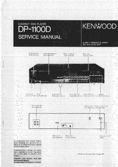 KENWOOD DP-1100-D