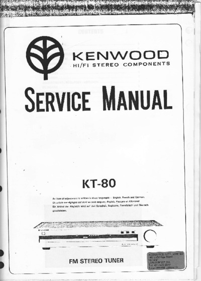 KENWOOD KT-80