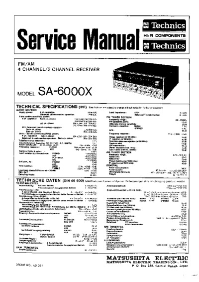 TECHNICS SA-6000-X