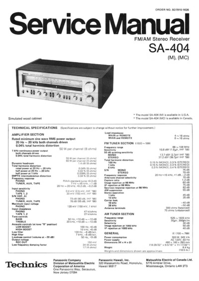 TECHNICS SA-404