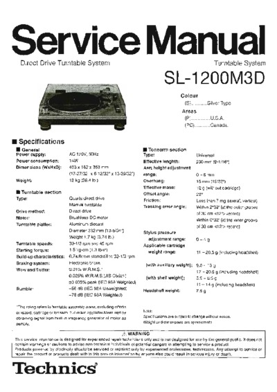 TECHNICS SL-1200-M-3-D