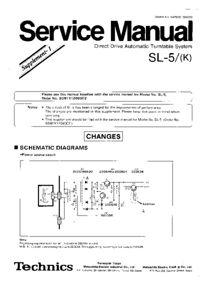 TECHNICS SL-5-Supp
