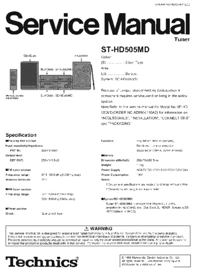 TECHNICS ST-HD-505-HD