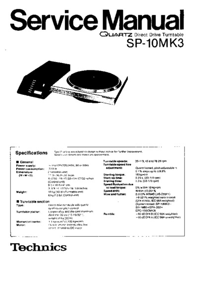 TECHNICS SP-10-Mk3
