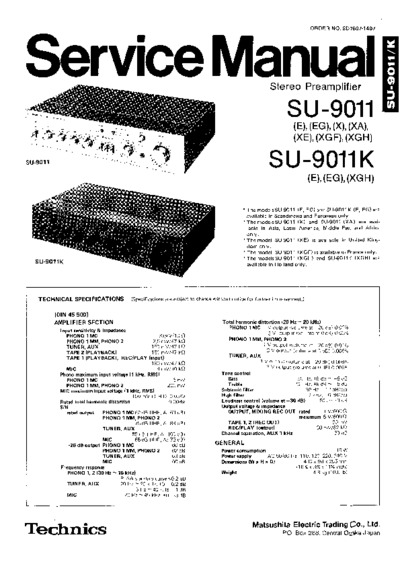 TECHNICS SU-9011