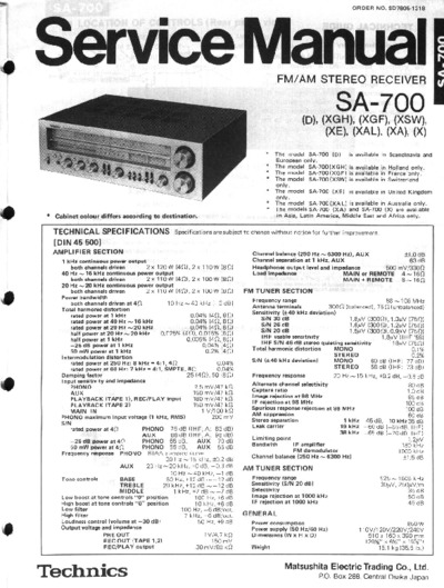 TECHNICS SA-700