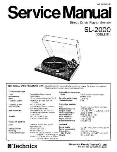 TECHNICS SL-2000