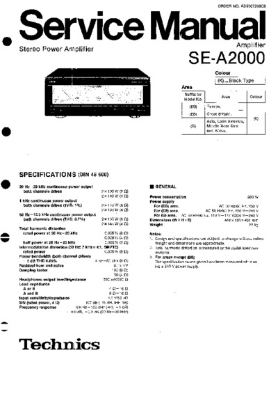 TECHNICS SE-A2000