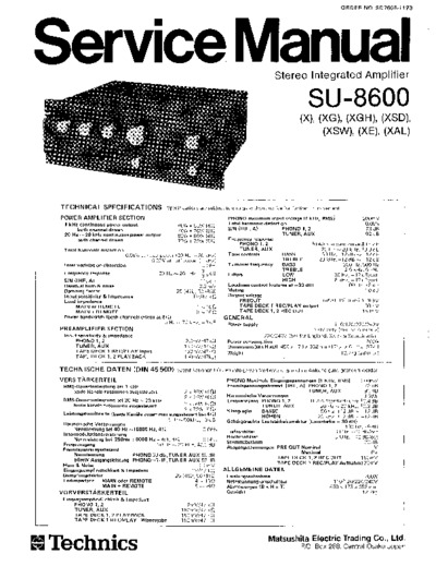 TECHNICS SU-8600