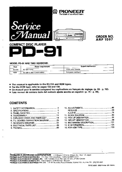 PIONEER PD-91