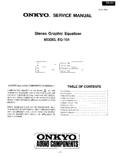 ONKYO Equalizer EQ101