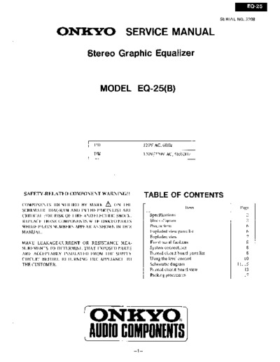 ONKYO Equalizer EQ25