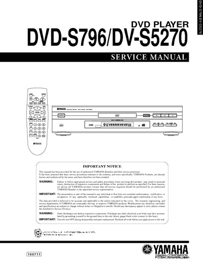 YAMAHA DVD-S796