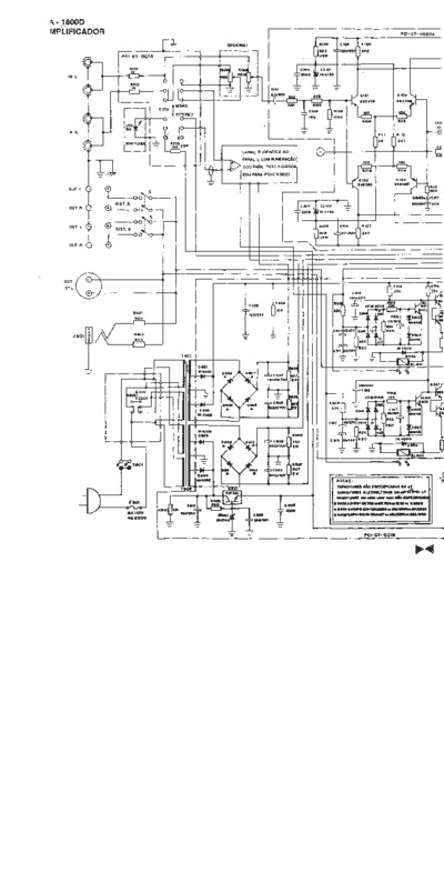 Cygnus - Amplificador - PA1800D - Esquema Eletrônico