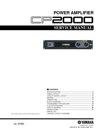 YAMAHA CP2000