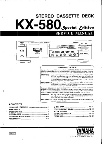 YAMAHA KX-580