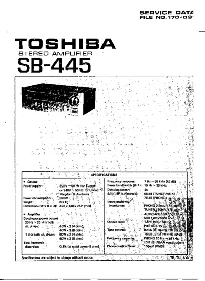 TOSHIBA SB-445