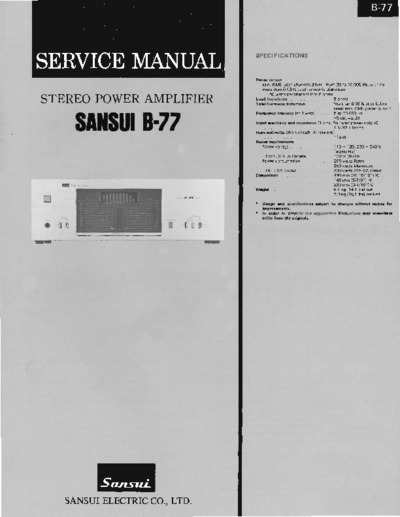 SANSUI B-77