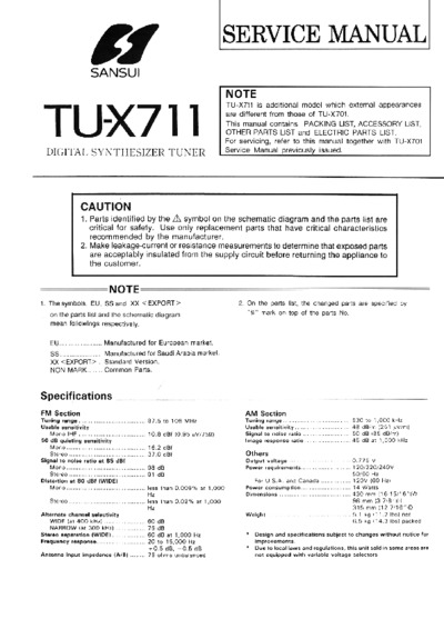 SANSUI TU-X711