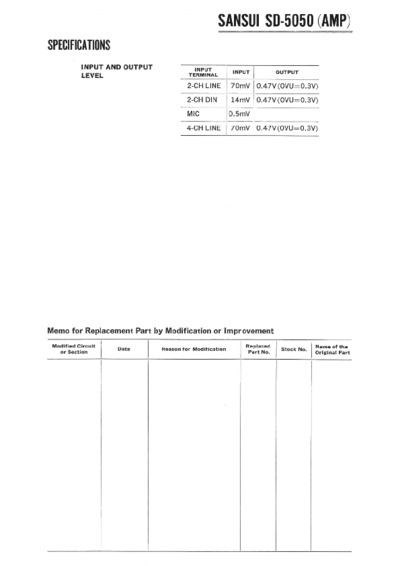 SANSUI SD-5050 Schematic
