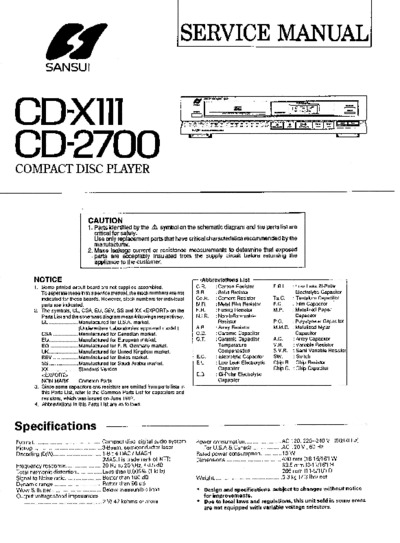 SANSUI CD-2700