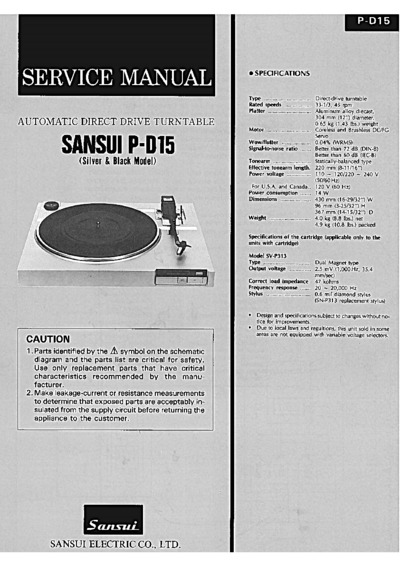 SANSUI P-D15