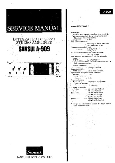 SANSUI A-909