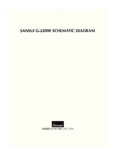 SANSUI G-22000 Schematic