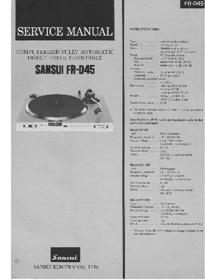 SANSUI FR-D45
