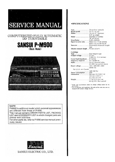 SANSUI P-M90