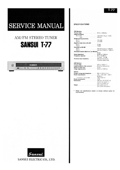 SANSUI T77