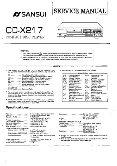SANSUI CD-X217