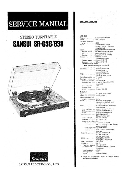 SANSUI SR-838