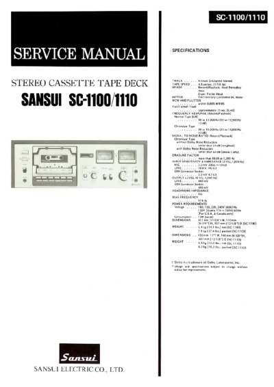 SANSUI SC-1100