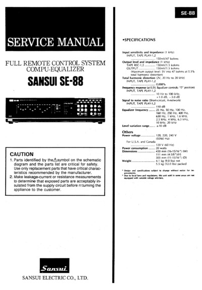 SANSUI SE-88