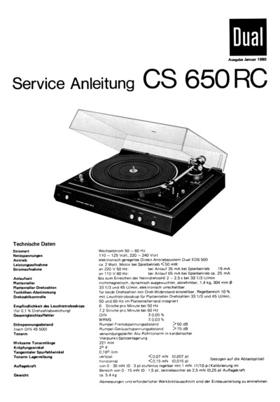 Dual CS-650-RC