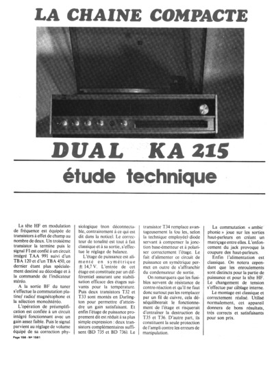 Dual KA-215 Schematic