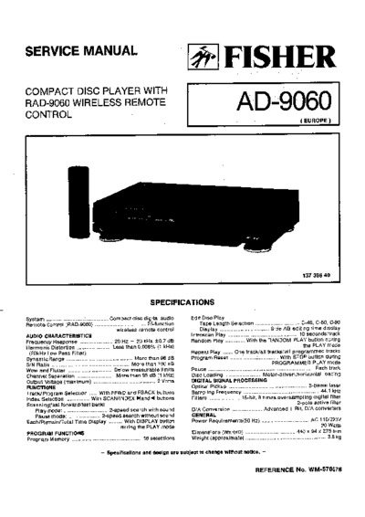 Fisher AD-9060