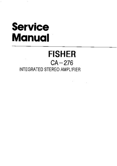 Fisher CA-276