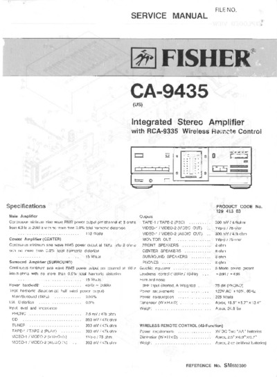 Fisher CA-9435