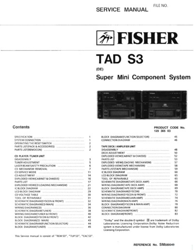Fisher TADS-3 Schematic