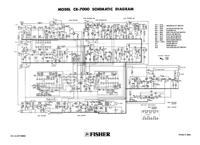 Fisher CR-1000 Schematic