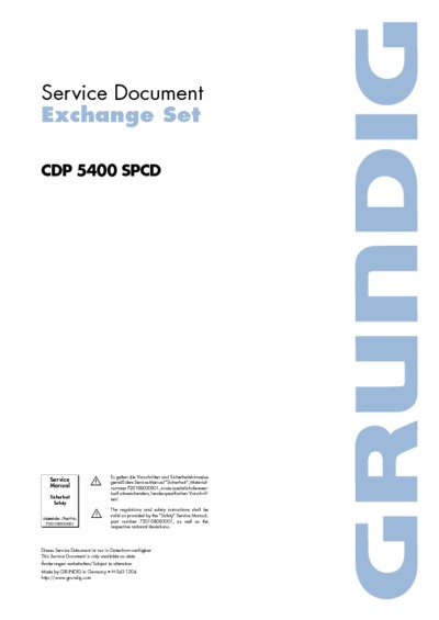 GRUNDIG CDP-5400-SPCD