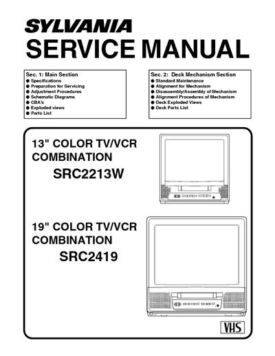 Symphonic SRC2213W, SRC2419