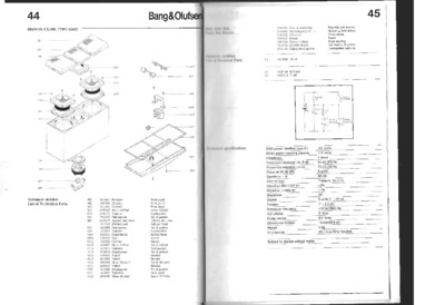 BANG OLUFSEN Beovox X-35 Service Manual