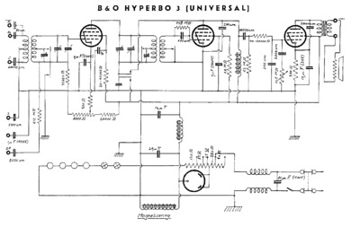 BANG OLUFSEN Hyperbo-3-uni 1934 Schematic